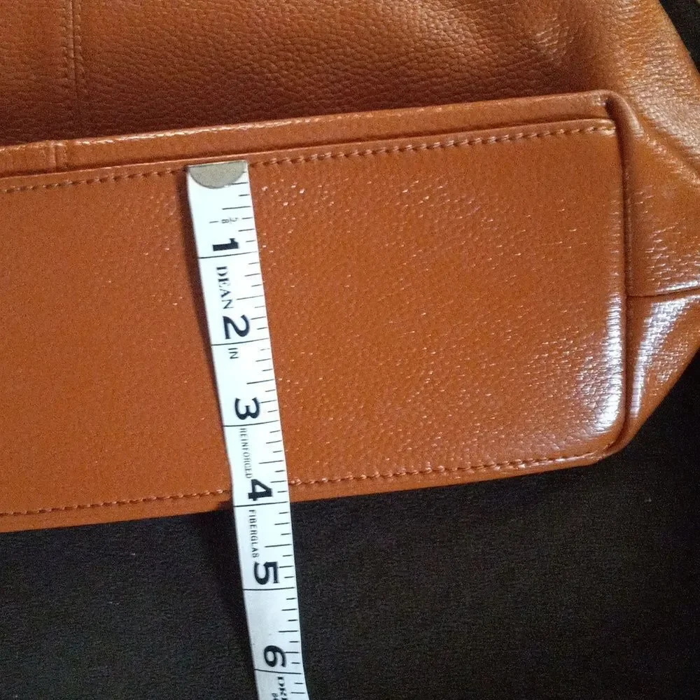 Paste Brand Tan Leather Purse With Removable Adjustable Strap